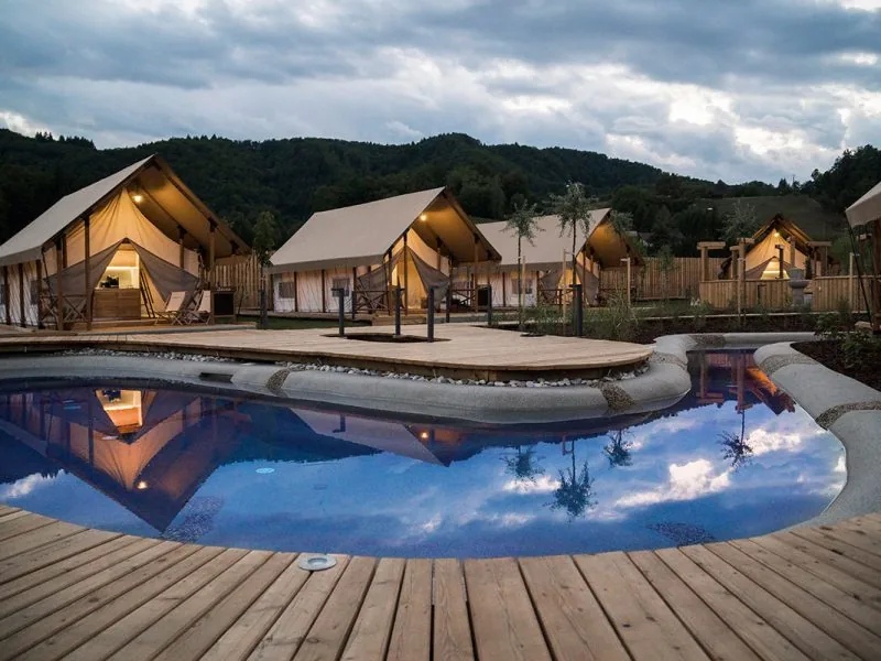 Slovenija, Terme Olimia, Glamping Adria Village Olimia